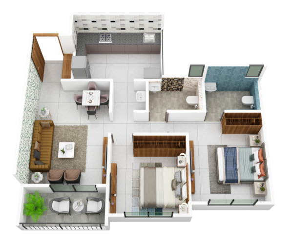 A WING - 2BHK - TYPE 1