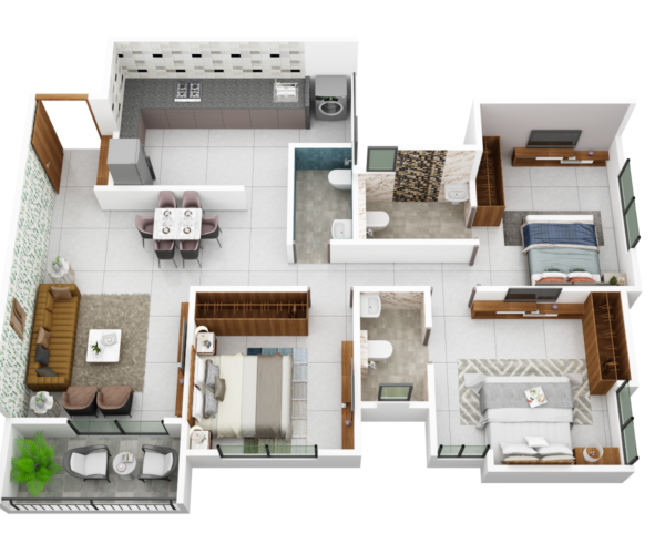 A WING - 3BHK - TYPE 2