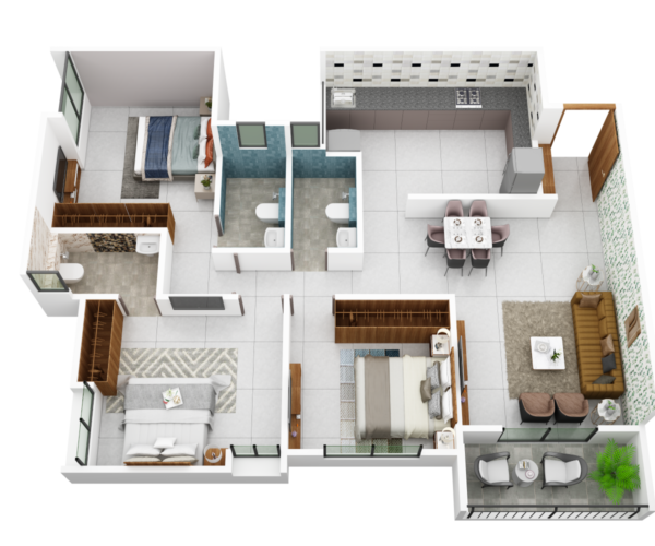 B WING - 3BHK - TYPE 1